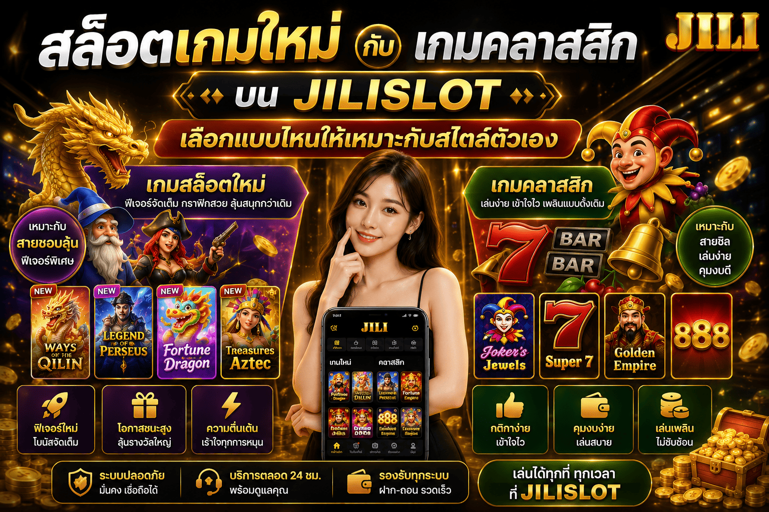 สล็อตเกมใหม่กับเกมคลาสสิก