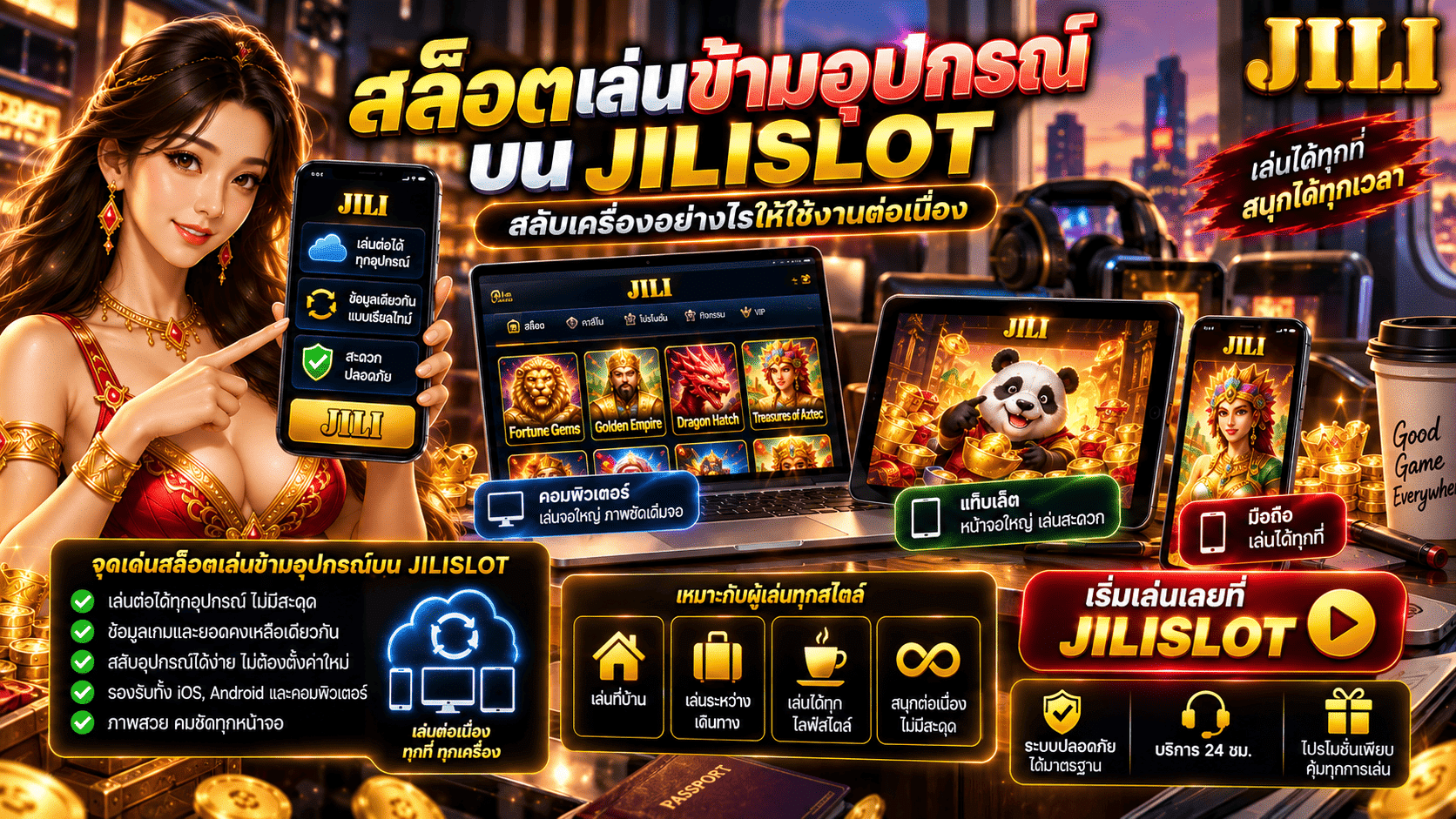 สล็อตเล่นข้ามอุปกรณ์